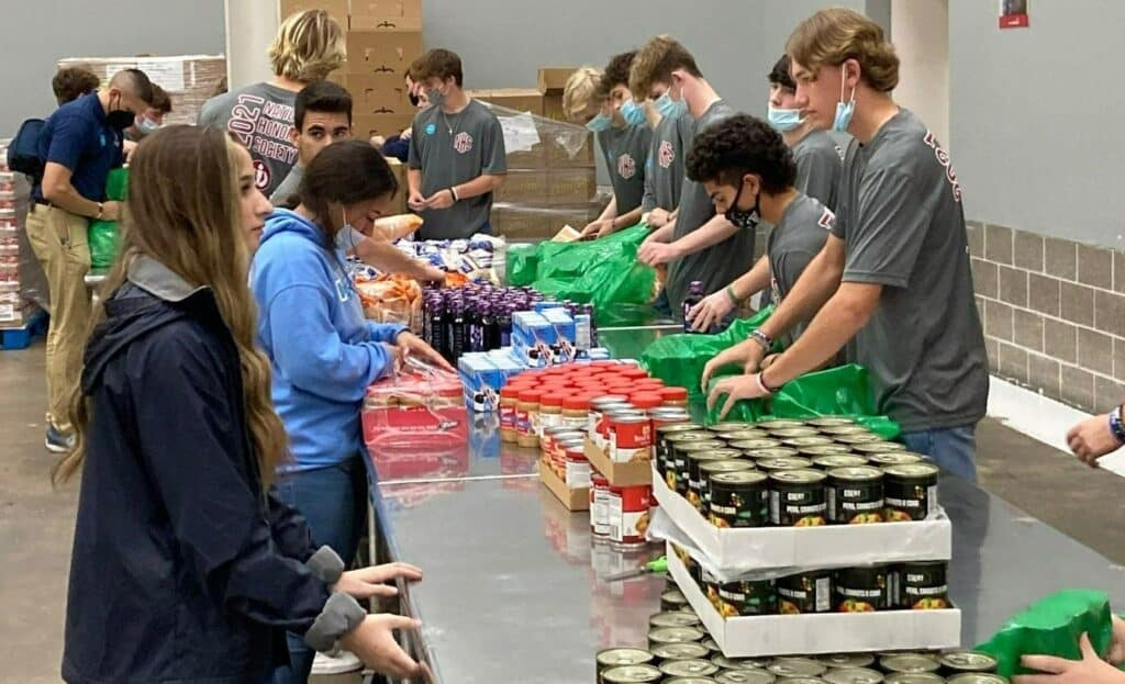 NHS Serves at the Houston Food Bank