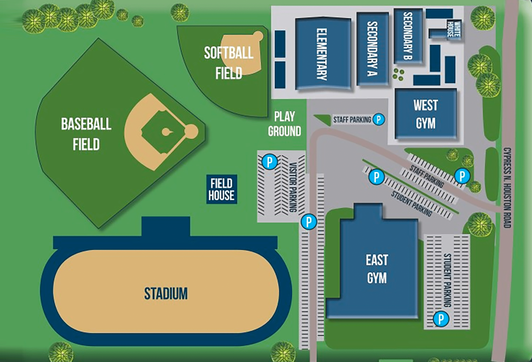 Cypress Christian School Campus Map