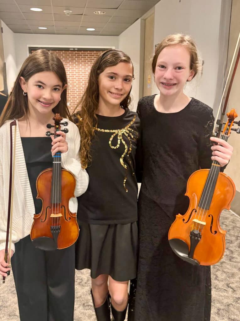 Cypress Christian School String Ensemble students at the TAPPS Solo & Ensemble Competition