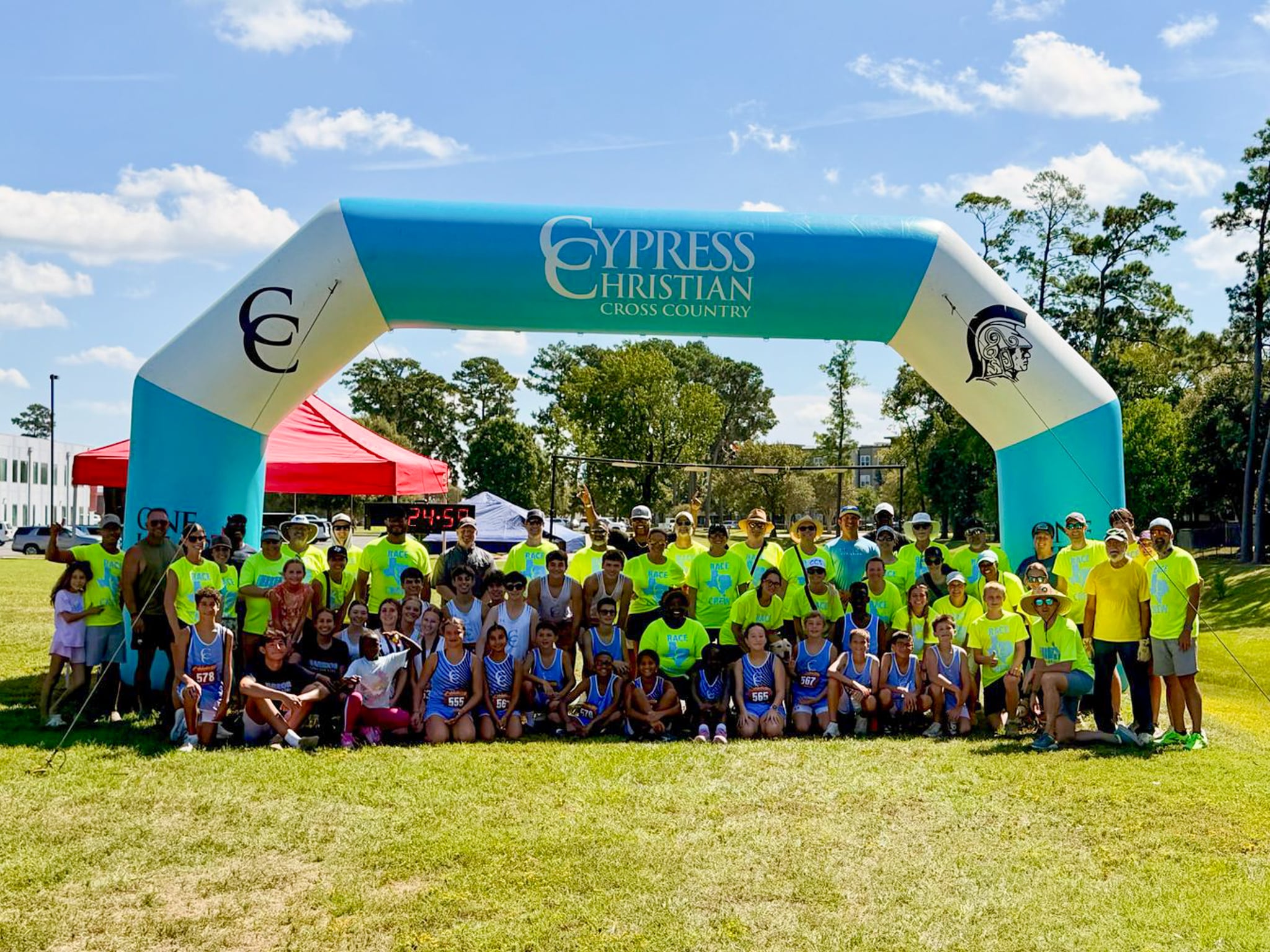 Cypress Christian School cross country runners competing at the 2026 XC Warrior Invitational